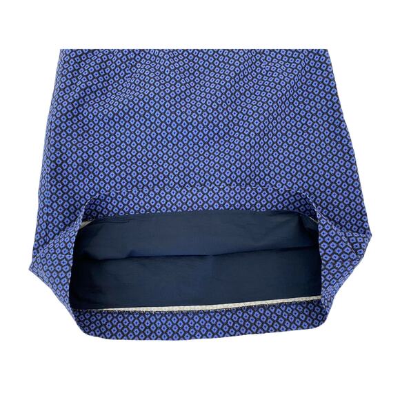 LL BEAN Blue Diamond Print Lined Favorite Fit Pencil Skirt 10 Reg Modest #286359 - Picture 5 of 9